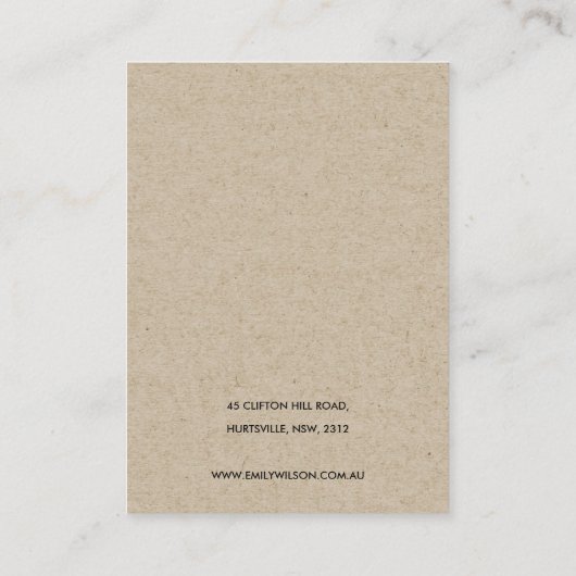 AQUA BLUE GOLD WAVES KETTING DIE WEERGAVE MAAKT VISITEKAARTJE (Achterkant)