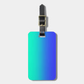 Aqua Blue Gradient Bagagelabel (Voorkant verticaal)