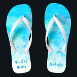 Aqua Blue Gradient, gemaakt van eerlijke eenvoudig Teenslippers<br><div class="desc">Deze eenvoudige, stijlvolle Aqua Blue Gradient teenslippers zijn een gedenkwaardig geschenk voor leden van de bruiloft: bruid, bruidsmeisje, bruid, bruid van eer... Ze zullen een stijlvolle dosis glam toevoegen aan je trouwdag, een vrijgezellenfeest of een andere viering. ♥ pas het met uw formulering aan door de gebieden van de sjabloon...</div>