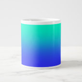 Aqua+Blue Gradient Jumbo-Mok Grote Koffiekop (Voorkant)