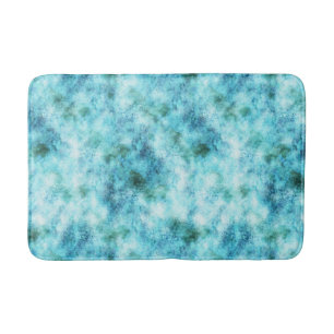 Aqua Blue Green Abstract Badmat
