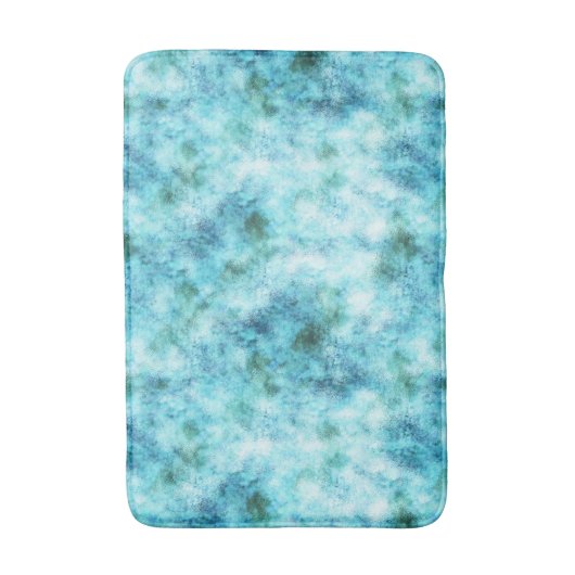 Aqua Blue Green Abstract Badmat (Voorkant Verticaal)