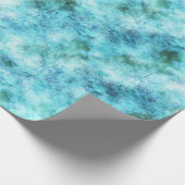 Aqua Blue Green Abstract Cadeaupapier (Hoek)