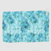 Aqua Blue Green Abstract Golfhanddoek (Horizontaal)