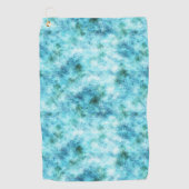 Aqua Blue Green Abstract Golfhanddoek (Voorkant)