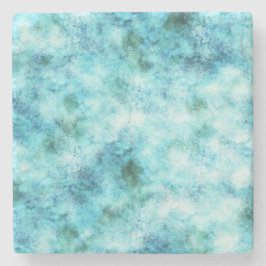 Aqua Blue Green Abstract Stenen Onderzetter