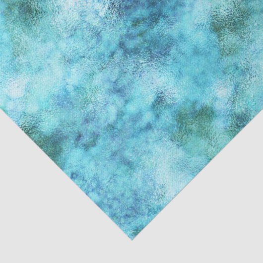 Aqua Blue Green Abstract Tissuepapier (Detail)