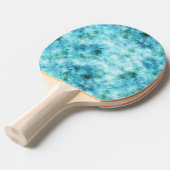 Aqua Blue Green Abstracte Tafeltennisbatje (Voorkant Gekanteld)