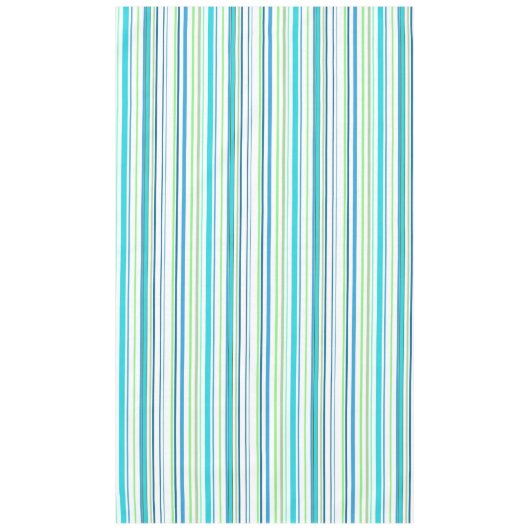 Aqua Blue Green Beach-kleurenstripes Tafelkleed (Voorkant)