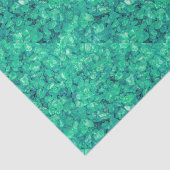Aqua Blue Green Crushed Sea Glass Decoupage Tissuepapier (Detail)