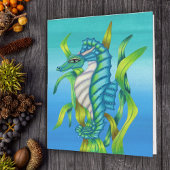 Aqua Blue Green Fantasy Zee Dragon in zeewier blau Kaart