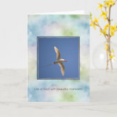 Aqua Blue Green Hawaii Ocean Bird Kaart (Gele Bloem)