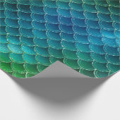 Aqua Blue Green Mermaid Scales Cadeaupapier (Hoek)