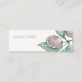 AQUA BLUE GREEN WATERVERF FOLIAGE OLIVE ADRES MINI VISITEKAARTJE (Voorkant)