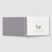 AQUA BLUE GREEN WATERVERF FOLIAGE OLIVE MONOGRAM GASTENBOEK (Volledig)
