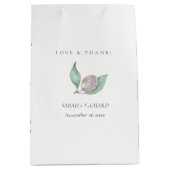 AQUA BLUE GREEN WATERVERF FOLIAGE OLIVE WEDDING MEDIUM CADEAUZAKJE (Voorkant)