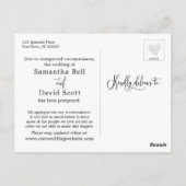 Aqua Blue Green Waterverf Postponed Wedding Briefkaart (Achterkant)