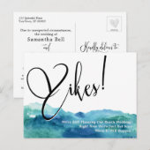 Aqua Blue Green Yikes! Humoristische uitgestelde b Briefkaart (Voorkant / Achterkant)