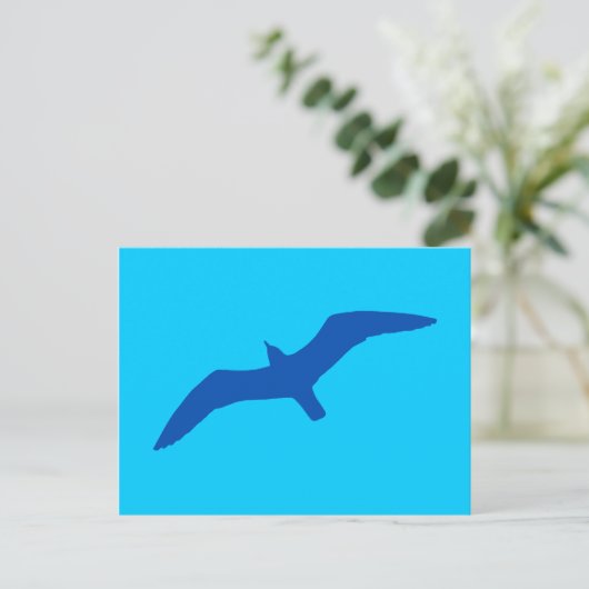 Aqua Blue Gull Briefkaart (Staand voorkant)