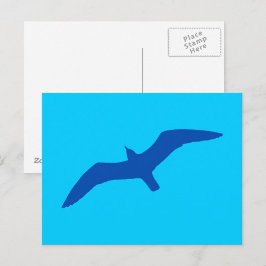 Aqua Blue Gull Briefkaart (Voorkant / Achterkant)