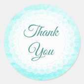  Aqua Blue Hartelijk dank Stickers (Voorkant)