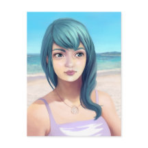 Aqua - Blue Hazard  Girl op strand