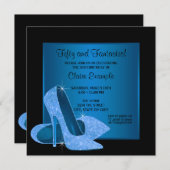 Aqua Blue High Heels Vrouwen Verjaardagsfeest Kaart (Voorkant / Achterkant)