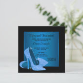 Aqua Blue High Heels Vrouwen Verjaardagsfeest Kaart (Staand voorkant)