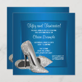 Aqua Blue High Heels Vrouwen Verjaardagsfeest Kaart (Voorkant / Achterkant)