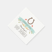 Aqua Blue Hoefijzer Westerne Baby Boy Shower Servetten (Hoek)