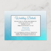 Aqua Blue Huwelijksdetails Kaart (Voorkant)