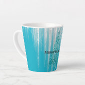 Aqua Blue Icicles Sparkle Christmas Tree Latte Mok (Linkerhoek)