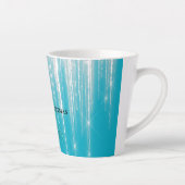 Aqua Blue Icicles Sparkle Christmas Tree Latte Mok (Rechts)