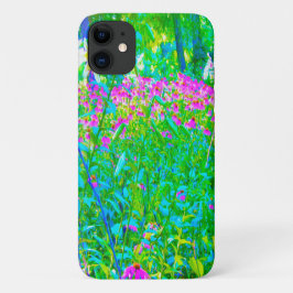 Aqua Blue Impressionistic Garden Landschap Case-Mate iPhone Case