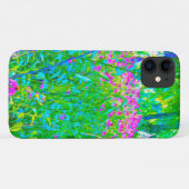 Aqua Blue Impressionistic Garden Landschap Case-Mate iPhone Case (Achterkant (horizontaal))