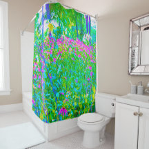 Aqua Blue Impressionistic Garden Landschap