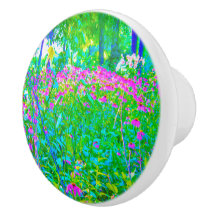 Aqua Blue Impressionistic Garden Landschap