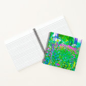 Aqua Blue Impressionistic Garden Landschap Notitieboek (Binnen)