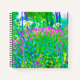 Aqua Blue Impressionistic Garden Landschap Notitieboek
