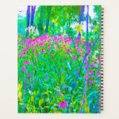 Aqua Blue Impressionistic Garden Landschap Planner (Achterkant)