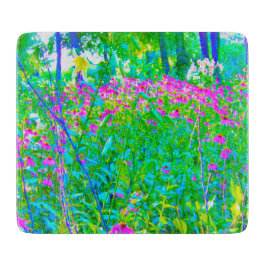 Aqua Blue Impressionistic Garden Landschap Snijplank