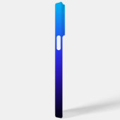 Aqua Blue Indigo en Black Ombre Case-Mate iPhone Case (Achterkant / Rechts)