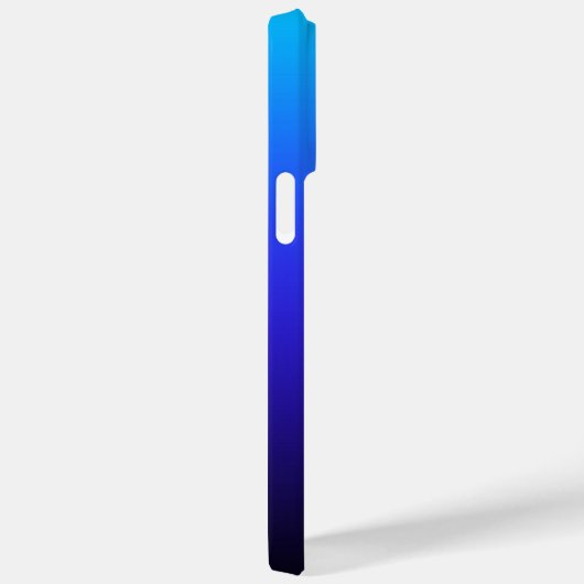 Aqua Blue Indigo en Black Ombre Case-Mate iPhone Case (Achterkant / Rechts)