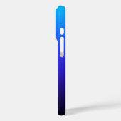 Aqua Blue Indigo en Black Ombre Case-Mate iPhone Case (Achterkant / Links)