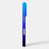 Aqua Blue Indigo en Black Ombre Case-Mate iPhone Case (Achterkant / Rechts)