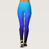 Aqua Blue Indigo en Black Ombre Leggings (Achterkant)