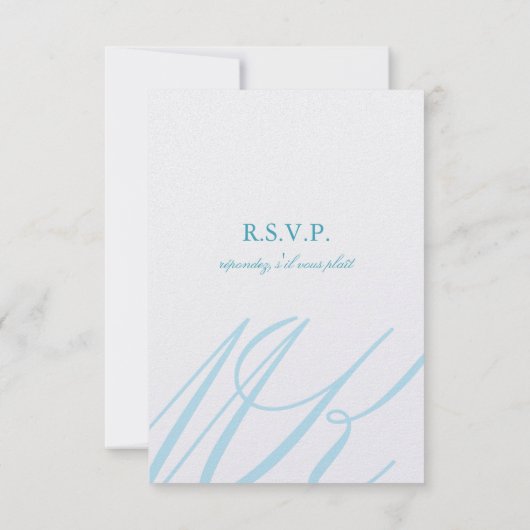 Aqua Blue Infinity Hand Clasp Wedding RSVP-kaart RSVP Kaartje (Achterkant)