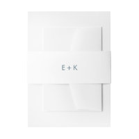 Aqua blue initialen monogram