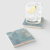 Aqua Blue Inspirerend offertes     Stenen Onderzetter (Zijkant)