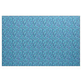 Aqua Blue Jacaranda Tree Abstract Design, Stof (Fat Quarter)